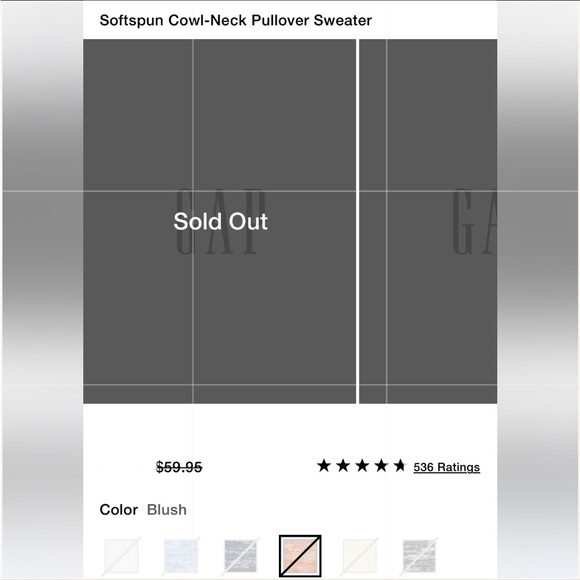 NWOT GAP soft spun cowl neck pullover sweater with rib knit details! Size Small - Picture 14 of 16